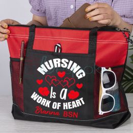 Healthcare Up Close Nurses Deluxe Shoulder Tote - Add Your Name 2